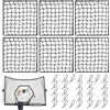 Generico Kit Riparazione Rete da Calcio 20,32 x 20,32 cm Ferma Espansione con 100 | Toppe Riparazione Buchi Sportive In Poliestere Per Golf Hockey Baseball Calcio Tennis Allenamento