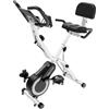 Micyox MX711 Cyclette Pieghevole, 3 in 1 Cyclette da Casa con Schienale, Sella Oversize, Resistenza Magnetica Regolabile a 16 Livelli, Monitor LCD e Sensore di Frequenza Cardiaca Cicletta da camera