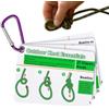 Generico Guida ai Nodi 7 Schede di Guida Completa Impermeabile con Moschettone | Supporto per Annodare Nodi all'Aperto Per Campeggio Pesca Avventura Backpacking Zaino in Spalla Viaggio Trekking Escursioni