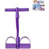 Muvic Banda Resistenza Allenamento, Elastico Bodybuilding NBR 6 Tubi con Pedale | NBR viola, 6 tubi elastici, pedale integrato, comode maniglie, allenamento fitness casa