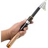 Generic Canna da pesca telescopica - Canna per acqua salata, lancio fluido per | Fiume Lago Mare Bordo Barca Ponte Acqua Dolce E Salata Adulti