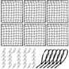 Generico Kit Di Riparazione Rete Sportiva - Confezione Da 6 Toppe Da 8x8 Pollici | | Toppe Per Riparazione Rete Sportiva In Nylon Resistente Da 6 Pezzi Da 8x8 Pollici Accompagnate Da 100 Fascette
