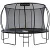 KETTLER Jump 365 - Trampolino da giardino con rete di sicurezza, resistente alle intemperie, con copertura del bordo protettivo e scala, diametro 365 cm