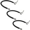 JYYWTSI 3 Pezzi Tubo Gonfiaggio Pneumatici, 38 cm Tubo Prolunga 12,5 mm in Gomma Nera, Adattatore Valvola Schrader con Clip per Pompa Aria Portatile Compressore Auto Moto Bici Garage Cassetta Attrezzi