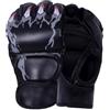 Aurgiarme Guantoni da boxe per kickboxing, mezze dita, da allenamento, per uomini e donne, mezze dita, boxe, kickboxing, punzonatura, traspiranti