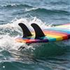 zeryor Twin Keel - Set di 2 pinne per tavola da surf, in nylon e fibra di vetro, con doppia linguetta FCS II, compatibili con Twin Fish Shortboard