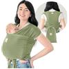 KeaBabies Fascia Porta Bebè D-Lite - Facile Da Trasportare, Fascia Porta Bebè Regolabile, Fascia Porta Bebè Da Neonato A Bambino, Porta Bebè Ad Anello, Fascia Portabebè Ad Anello (Dusty Olive)