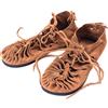 SOLNIT Sandali romani con lacci, scarpe medievali, in pelle, sandali vichinghi, da donna, estivi, hippie, spiaggia, unisex