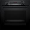 Bosch Elettrodomestici Bosch HRA574BB0 Serie 4, Forno con vapore da incasso, Pirolisi: pulizia del forno senza sforzo, Display LED rosso, 10 programmi, Nero, 60 x 60 cm