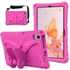 Generic Custodia compatibile con Samsung Galaxy Tab S6 Lite 10,4 SM-P620/P625/P610/P613/P615/P619 per bambini, design carino leggero EVA robusta antiurto stand cover protettiva + tracolla, rosa rosso