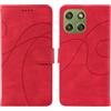LACAE Cover a Libro per Motorola Edge 70 / Moto X70 Air | Custodia Flip in Pelle PU, Porta Carte, Chiusura Magnetica, Funzione Supporto, Case, Red
