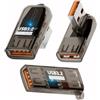 xiwai set da 3 adattatori USB-A angolati da 10 Gbps trasparenti | Connettore angolato a basso profilo, da maschio a femmina, con luce LED intelligente da 60 W per laptop, tablet e telefono