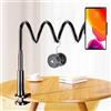 SYXLS Supporto Cellulare, Supporto per Telefono Cellulare, Supporto per Tablet con Collo di Cigno, a Collo di Cigno Universale, Supporto Flessibile a Braccio Lungo (nero)