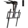 PUTORSEN Supporto TV da Soffitto Elettrico per TV 37-75 Pollici, Staffa TV Motorizzata Pieghevole e Inclinabile con Telecomando, Portata 45 kg, Piastre di Estensione VESA, Nero