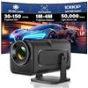 KINMRIS Proiettore portatile con Wi-Fi e Bluetooth, 1920 x 1080p e 300 ANSI, videoproiettore Android 11, correzione trapezoidale automatica, supporto regolabile per home theater, esperienza cinematografica e