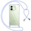 Pnakqil Cover Trasparente per Xiaomi Redmi Note 17 Pro Max 5G con Cordino, Viola | Trasparente Custodia con Laccio Tracolla Cellulare Girocollo Collana Protettiva per Xiaomi Redmi Note 17 Pro Max 5G 6,83