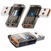 xiwai Adattatore USB-A da 10 Gbps trasparente e angolato, confezione da 3 pezzi/lotto