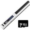 ZONJIE Scanner portatile, mini scanner portatile 900 dpi, bacchetta di scansione a colori A4 ad alta velocità, ricaricabile tramite USB, con scheda SD da 16 GB (argento)