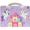 CasurvivePro Compatibile con Honor Pad X8a 11 pollici Custodia per tablet per bambini, castello di unicorno, regali per ragazze giocattoli con manico e tracolla