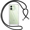 Pnakqil Cover Trasparente per Xiaomi Redmi Note 17 Pro Max 5G con Cordino, Nero | Trasparente Custodia con Laccio Tracolla Cellulare Girocollo Collana Protettiva per Xiaomi Redmi Note 17 Pro Max 5G 6,83