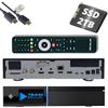 HTS e-com GigaBlue UHD Quad 4K Pro 2X FBC DVB-S2 Twin Sat Receiver con Dual Core CPU, E2 Linux OS, 4GB RAM, 8GB eMMC, Bluetooth 5.4, H.265, 1200Mbit WLAN, 3x USB 3.0, HTS e-com cavo HDMI + 2TB SSD