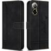 Bravoday Cover Per Realme C67 4G, Custodia In Pelle PU Con Slot Per Schede E Portafoglio, Nero