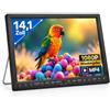 YOOHOO Lettore DVD portatile da 16 pollici con schermo 14.1, lettore DVD per bambini sedile posteriore, doppio schermo lettore video di supporto, lettore DVD in auto supporta DVD/VCD/CD/MP4/MKV, lettore DVD