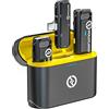 HollyView Hollyland Lark C1 Microfono Lavalier Wireless per Type-C, Plug-Play 200M 8H Cancellazione del Rumore 2.4GHz Doppio Canale Micro per YouTube Vlog Facebook Intervista Instagram Podcast
