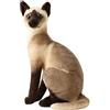 Perfeclan Simpatico Animale di Figure Confortevole Kitty Peluche Simulazione per Adulti Nursery Bambini Ragazzi Ragazze Camera, Gatto Siamese da 32 cm