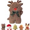 MORAINJAY Peluche di Natale,30cm Renna di Sciarpa Giocattolo Peluche Natalizio,Cuscino Animale Regalo per Bambini,Decorazione Figurine Natalizie,Riempitivo Calze Natale