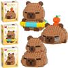WFKKMEQ Capybara Blocchi di Costruzione, 3PCS Capybara Mini Building Blocks Set Mattoncini da Costruzione 3D Puzzle Cartoni Mini Blocchi Giocattoli Animali Giocattolo da Costruire per Regalo di Compleanno