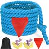CWLAKON Gioco di Corda per tiro alla Fune, Giochi all'aperto per Bambini, Adolescenti, medaglie per Giochi di Compleanno per Bambini, 6 m, Blu