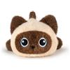 Adorlynetty Gatto di peluche a forma di gatto, 30 cm, morbido, per ragazzi, ragazze, bambini (gatto siamese)