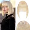Benehair Frangia Clip Capelli Veri 100% Naturali Frangetta Capelli Veri #613 Biondo Chiarissimo French Bangs Remy Human Hair Clip in Bangs