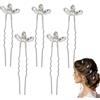 GNALIA 5 PCS Forcine per capelli da sposa con cristalli con strass per donne e ragazze, perline vintage copricapo da sposa accessori per capelli gioielli con strass per spose damigelle d'onore