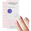 DOONAILS® Strisce gel UV Girly Pink, rosa chiaro trasparente, pellicola per unghie che indurisce UV, 20 strisce per 2 manicure, tenuta fino a 14 giorni, senza HEMA e vegane
