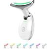 Tomedeks 1 pezzo Massaggiatore antirughe per il viso e il collo, massaggiatore viso, per il viso delle donne con luce LED riscaldante per il sollevamento EMS per cancellare le rughe del collo