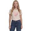 Guess Cosmos Canvas Triangle - T-Shirt Donna Girocollo con Stampa