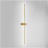 Gea Luce Cynara A/G Lampada a parete LED 25W 3000K Oro Spazzolato Dimmerabile - Gealuce