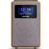 Philips Doppia radiosveglia legno/grigio Philips TAR5005