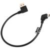SYSTEM-S Cavo mini USB con spina angolata a 90° a destra e cavo dati USB tipo A (maschio) angolato a 90° a destra cavo di ricarica 26 cm