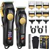 Ciicii Kit Tagliacapelli Uomo, Parrucchiere Cordless Professionale (Ricaricabile USB Regolabile Barba & Trimmer) Casa Fai Da Te per Uomo