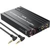 Merkloos Amplificatore per cuffie HiFi - Amplificatore per cuffie - 16-600 Ω - 1350 mA - Alluminio - Regolazione dei bassi - Mini hi-fi