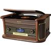 Merkloos Giradischi retrò - 33/45/78 giri - DAB+ e FM - CD, Bluetooth e cassetta - 40 W