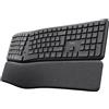 Trust Tastiera ergonomica wireless Arvia, layout tedesco QWERTZ
