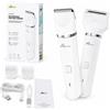 Home Rasoio elettrico bikini per donna, 3 in 1, con 2 testine intercambiabili e 2 accessori pettine, grado di impermeabilità IPX7, ideale per la zona bikini e le ascelle