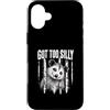 Silly Chaos Club Custodia per iPhone 16 Plus Got Too Silly Funny Opossum Dietro Prison Bars Mammal Meme