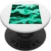 Colorful Camouflage & Swirl Camo Hunting Menta Verde Teal Camouflage Pattern Aqua Camo PopSockets PopGrip Adesivo