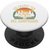 Grande Fan del Campeggio Un Grande Fan del Campeggio Retro Roulotte Camper PopSockets PopGrip Adesivo