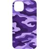 Colorful Camouflage & Swirl Camo Hunting Custodia per iPhone 14 Plus Viola Lilla Classic Camo Pattern Lavender Camouflage